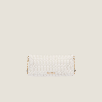 Miu Miu Iconic Crystal Cloqué Nappa leather bag